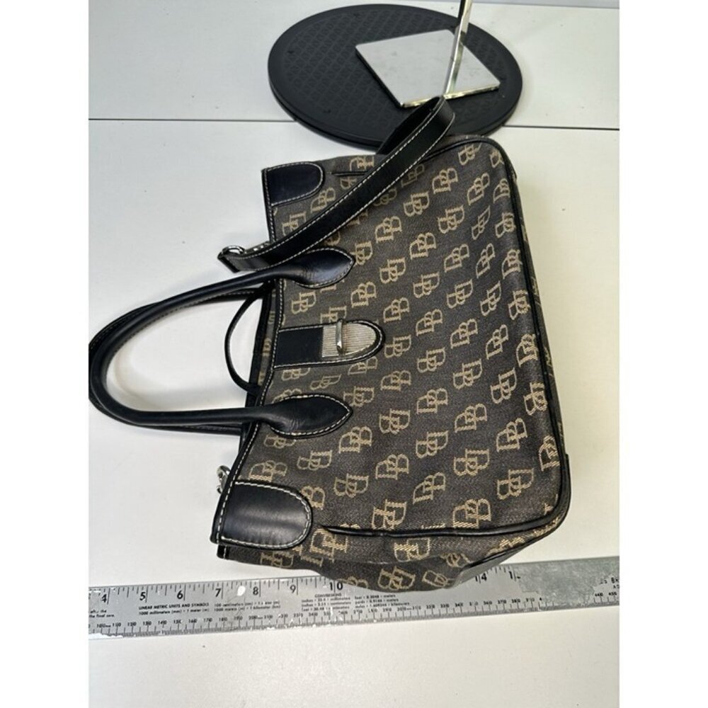 Dooney & Bourke Vintage Monogram Shoulder Bag Black & Gray - Picture 11 of 12